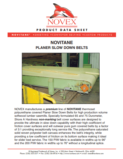 Planer Slow Down Belts