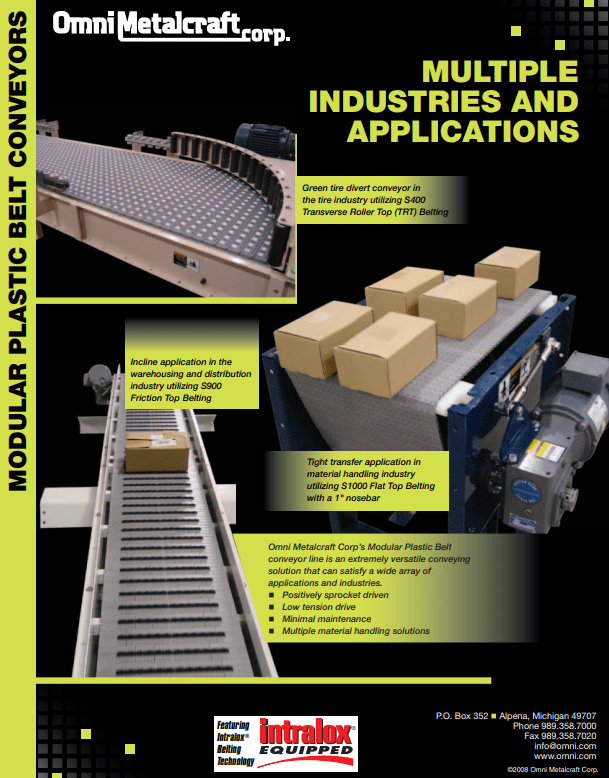 Omni Modular Plastic Belt Brochure