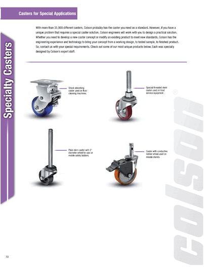 Colson Casters for Special Applications