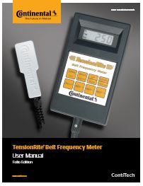 Continental TensionRite Belt Frequency Meter User Manual